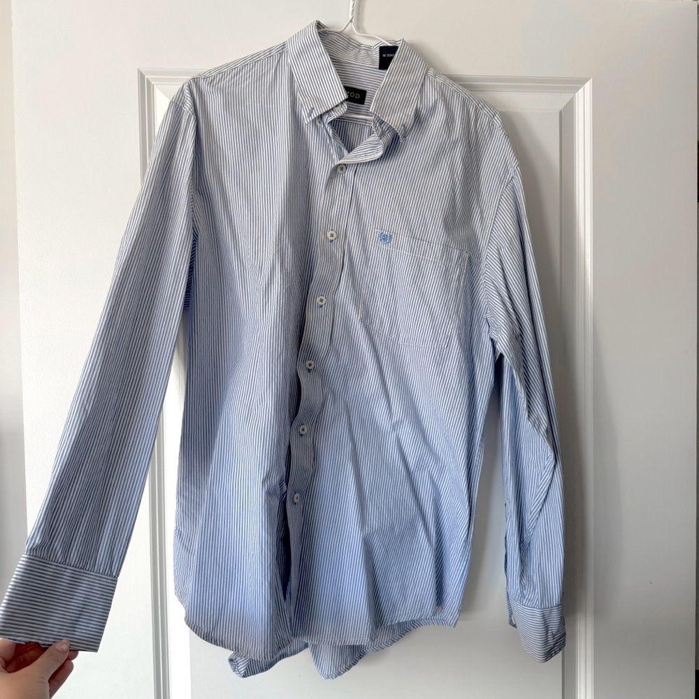 Blue Pinstripe Button Down